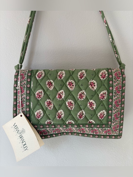 Vera Bradley Handbags - Vintage Vera Bradley Green Leaf Crossbody 1997 NWT